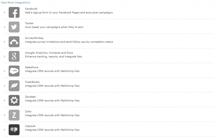 Mailchimp Integrations