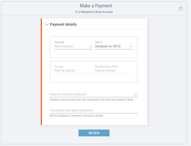 send money from payoneer to transferwise