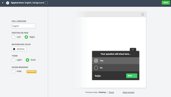 Collect feedback by creating polls